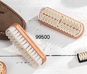 Nubuck brush with rubber crepe