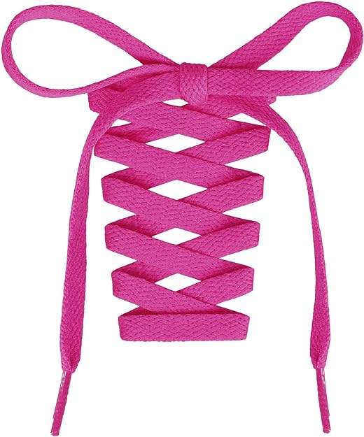 Shoestring Shoe Lace Flat Raspberry 120cm
