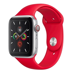 SILICONE BAND FOR APPLE WATCH, BAND WIDTH: 42/44/45MM, LENGTH S-M, BRIGHT RED