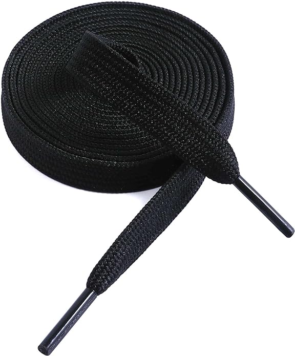 Shoestring shoelace Flat Black 120cm